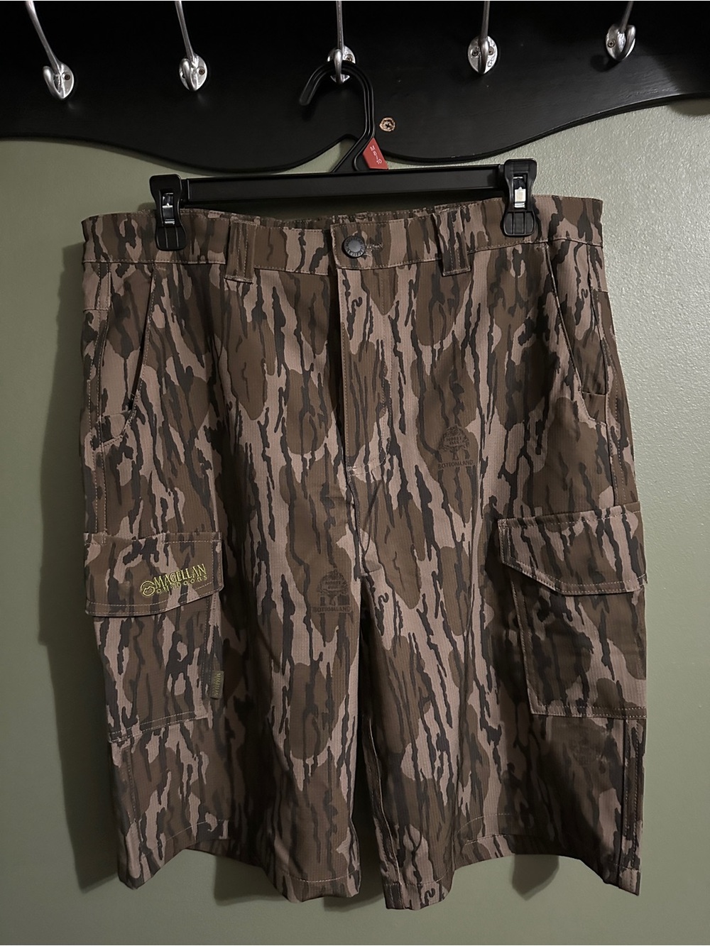 Magellan Outdoors Brown and Tan Camouflage Cargo Shorts